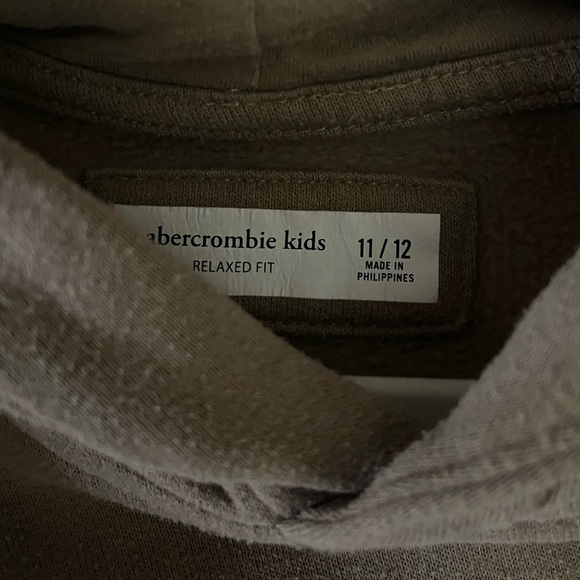 Abercrombie Kids Beige Hoodie Sweatshirt - Picture 2 of 3